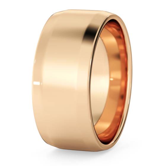 DHBBE8 Bevelled Edge Wedding Ring - 8mm width, 1.4mm depth
