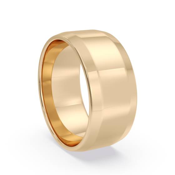 DHBBE8 Bevelled Edge Wedding Ring - 8mm width, 1.4mm depth
