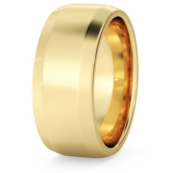DHBBE8M Bevelled Edge Wedding Ring - 8mm width, 1.8mm depth
