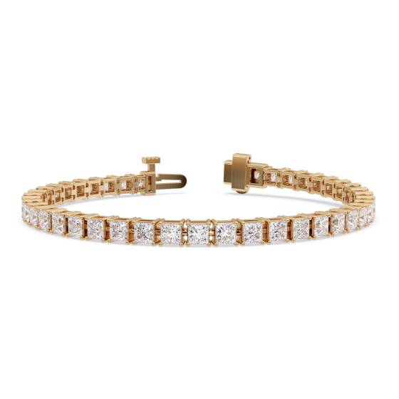 Single Row Princess Diamond Tennis Bracelet