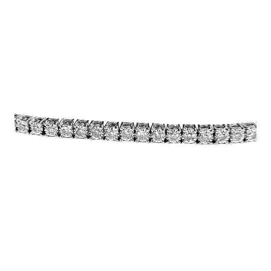 2.17ct VVS/H-I Round Natural Diamond Single Row Tennis Bracelet