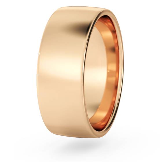 DHBRF7 Slight Court with Flat Edge Wedding Ring - Light weight, 7mm width