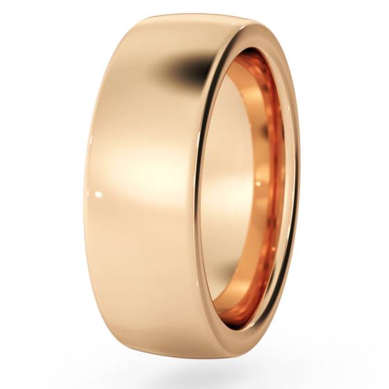 DHBRF7H Slight Court with Flat Edge Wedding Ring - 7mm width, 2.3mm depth