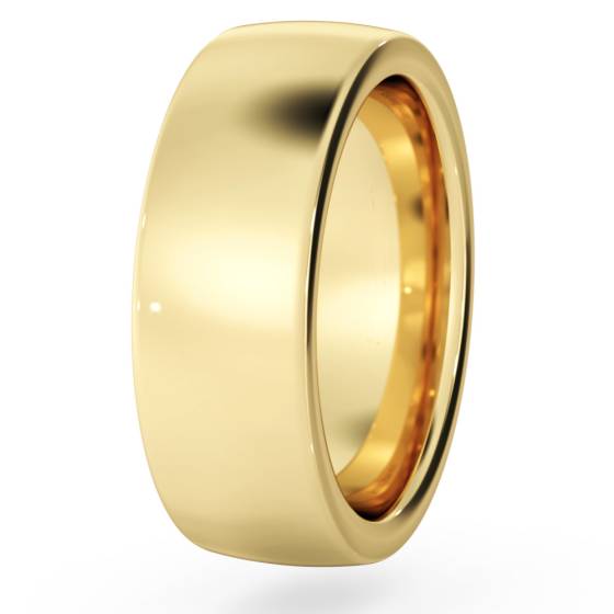 DHBRF7H Slight Court with Flat Edge Wedding Ring - 7mm width, 2.3mm depth
