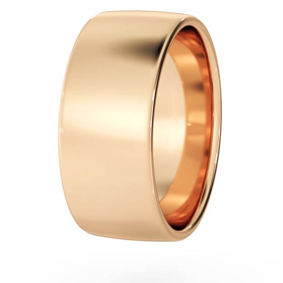 DHBRF8 Slight Court with Flat Edge Wedding Ring - Light weight, 8mm width