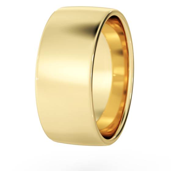 DHBRF8 Slight Court with Flat Edge Wedding Ring - Light weight, 8mm width
