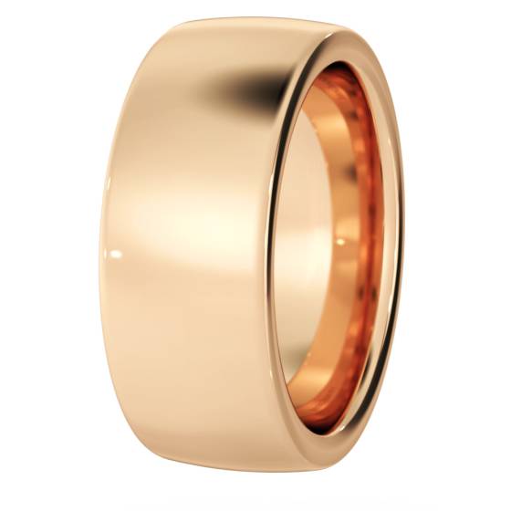 DHBRF8H Slight Court with Flat Edge Wedding Ring - 8mm width, 2.3mm depth