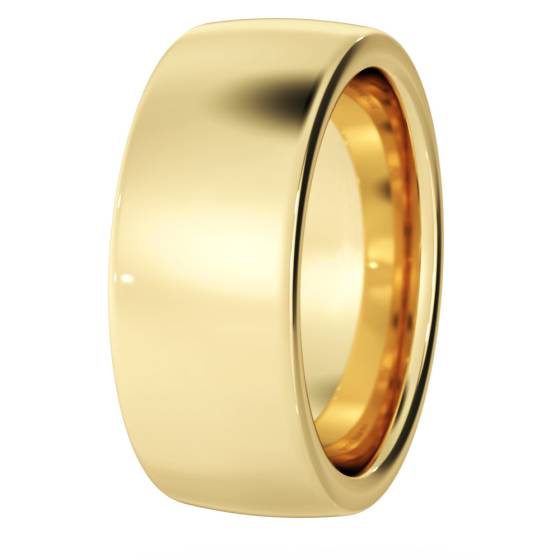 DHBRF8H Slight Court with Flat Edge Wedding Ring - 8mm width, 2.3mm depth