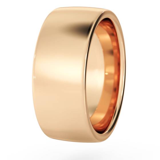 DHBRF8M Slight Court with Flat Edge Wedding Ring - 8mm width, Medium depth
