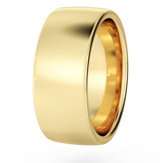 DHBRF8M Slight Court with Flat Edge Wedding Ring - 8mm width, Medium depth