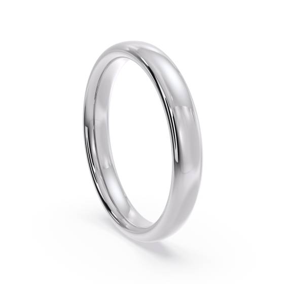 DHC03 Traditional Court Wedding Ring - Lightweight, 3mm width