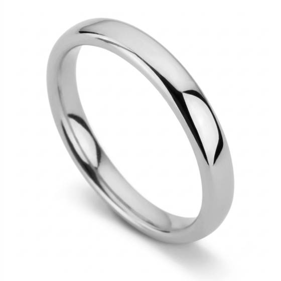 DHC03 Traditional Court Wedding Ring - Lightweight, 3mm width