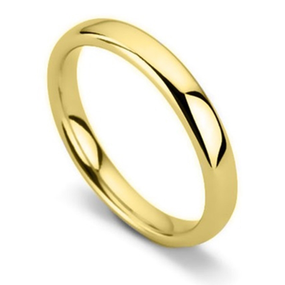 DHC03 Traditional Court Wedding Ring - Lightweight, 3mm width
