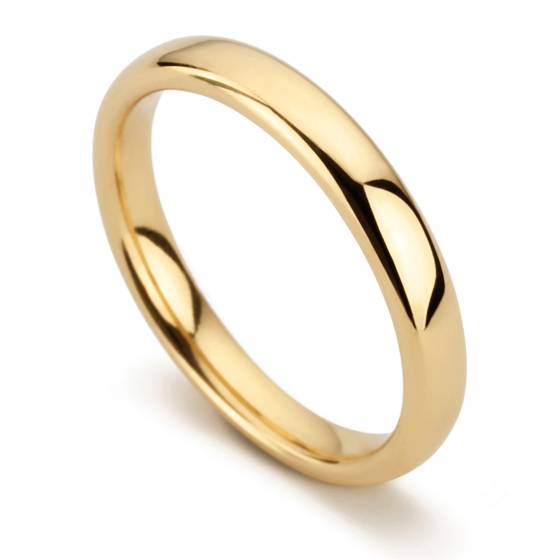 DHC03 Traditional Court Wedding Ring - Lightweight, 3mm width