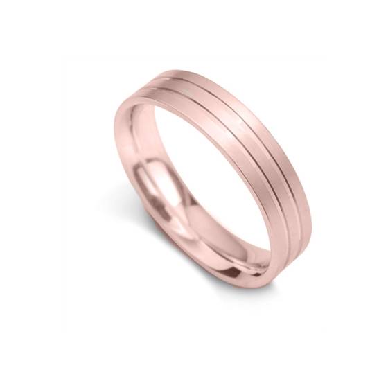 5mm Court Shape Satin With Double Bright Cut Centre Steps