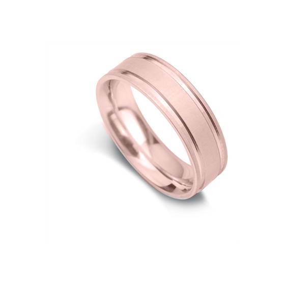 5mm Court Shape Linear Satin With Two Flat Bright Cut Lines