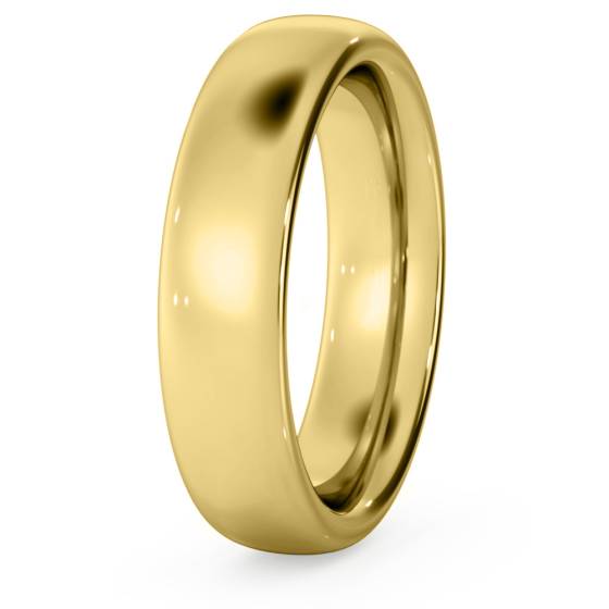 DHC05H Traditional Court Wedding Ring - Heavy weight, 5mm width