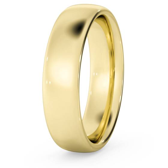 DHC05M Traditional Court Wedding Ring - 5mm width, Medium depth