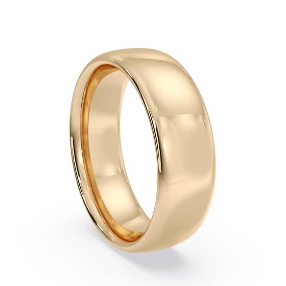 DHC06 Traditional Court Wedding Ring - Lightweight, 6mm width