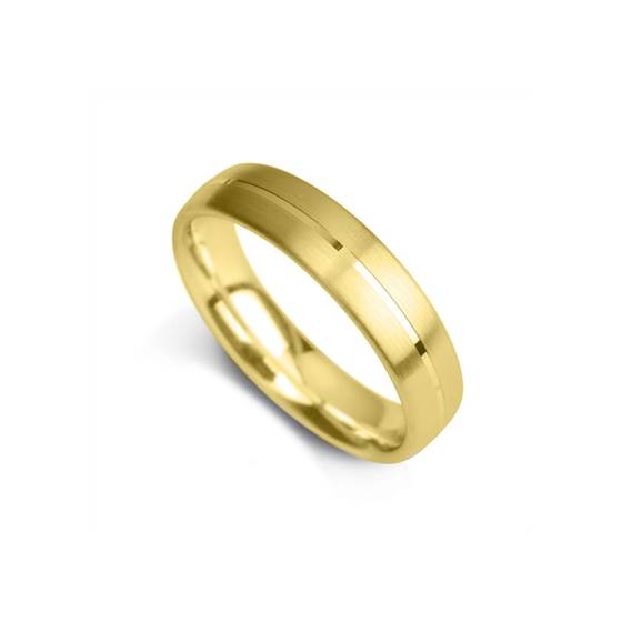 6mm Court Shape Satin Finish With A Bright Cut Channel