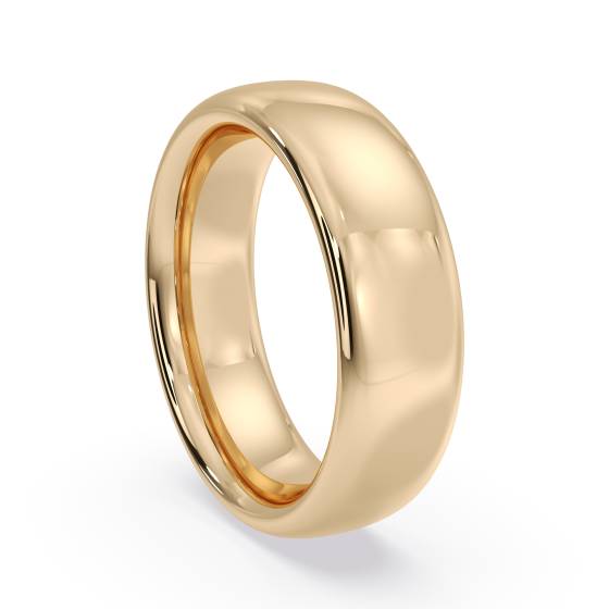DHC06H Traditional Court Wedding Ring - Heavy weight, 6mm width
