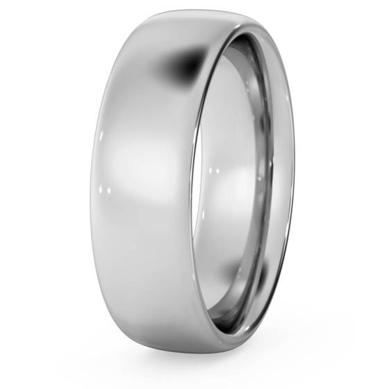 DHC06M Traditional Court Wedding Ring - 6mm width, Medium depth