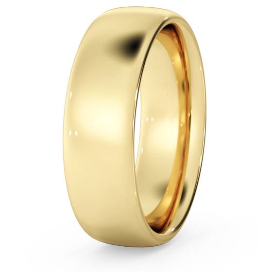 DHC06M Traditional Court Wedding Ring - 6mm width, Medium depth