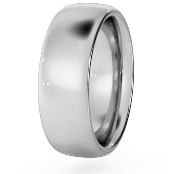 DHC07H Traditional Court Wedding Ring - Heavy weight, 7mm width