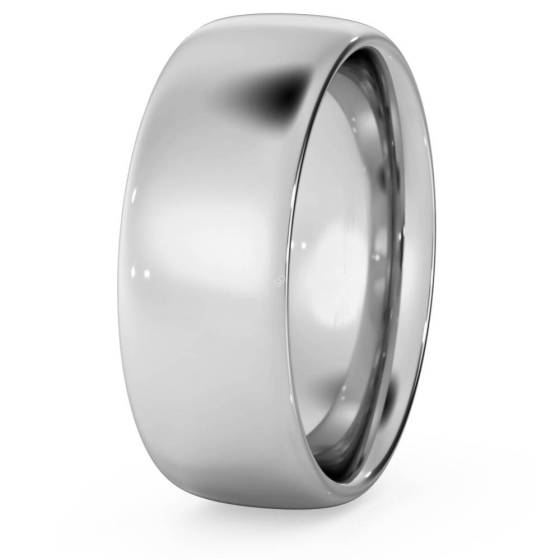 DHC07M Court Shape Wedding Ring - 7mm width, 1.7mm depth