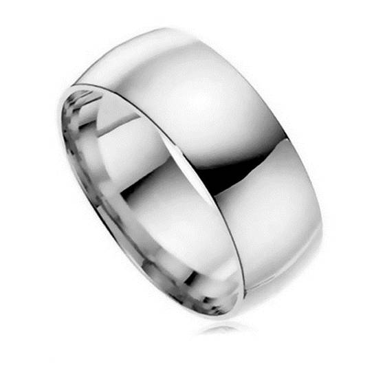 DHC08 Traditional Court Wedding Ring - Lightweight, 8mm width