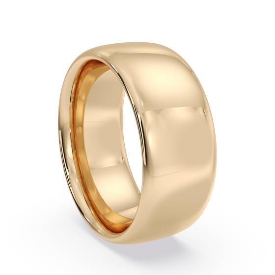 DHC08M Traditional Court Wedding Ring - 8mm width, Medium depth