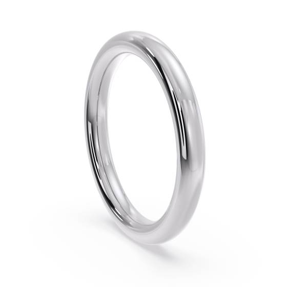 DHC25H Traditional Court Wedding Ring - Heavy weight, 2.5mm width