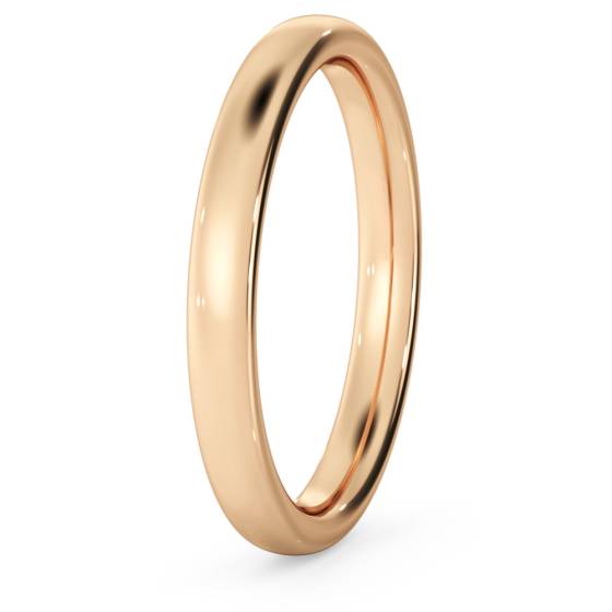 DHC25M Traditional Court Wedding Ring - 2.5mm width, Medium depth