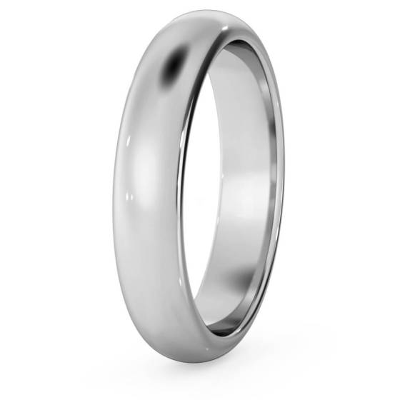 DHD04M D Shape Wedding Ring - 4mm width, Medium depth