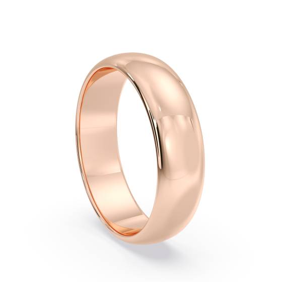 DHD05 D Shape Wedding Ring - Lightweight, 5mm width
