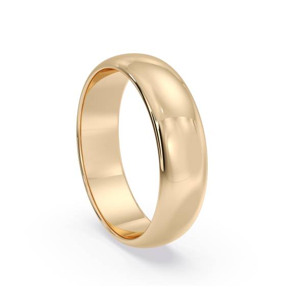 DHD05 D Shape Wedding Ring - Lightweight, 5mm width