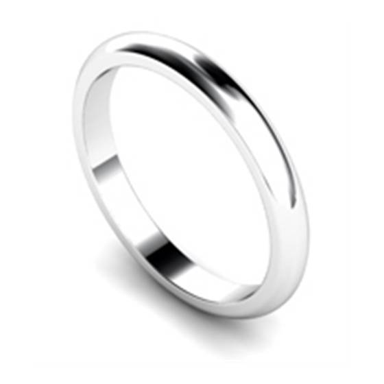 DHD25 D Shape Wedding Ring - Lightweight, 2.5mm width