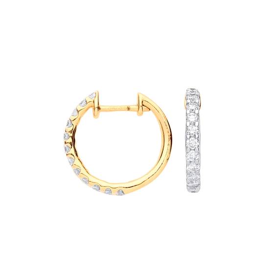 9k Yellow Gold 0.52ct Diamond Earrings