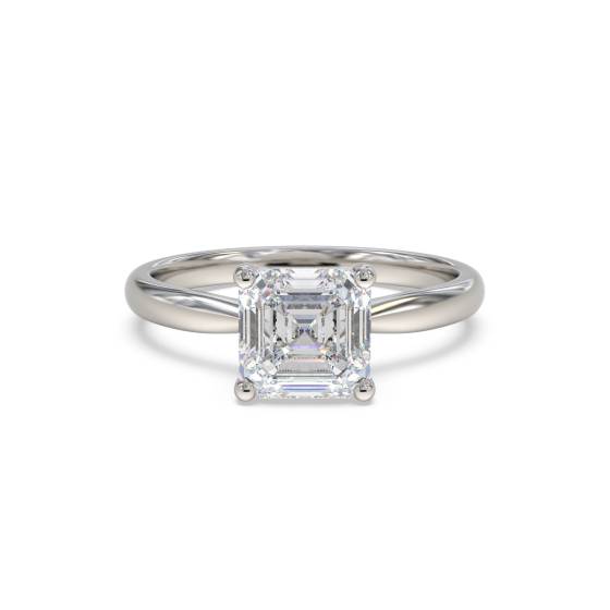 Asscher Diamond Engagement Ring