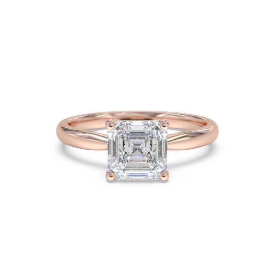 Asscher Diamond Engagement Ring
