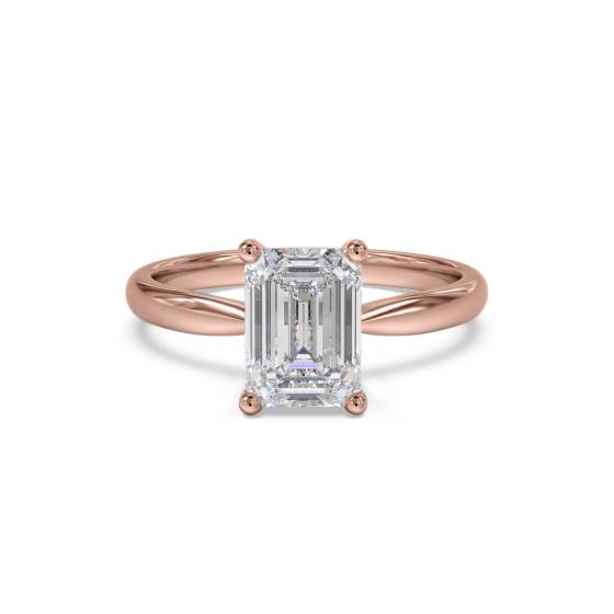 Emerald Diamond Engagement Ring