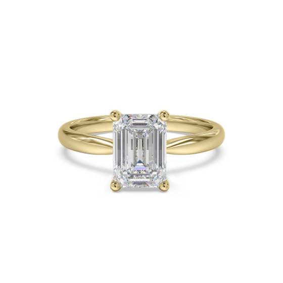 Emerald Diamond Engagement Ring