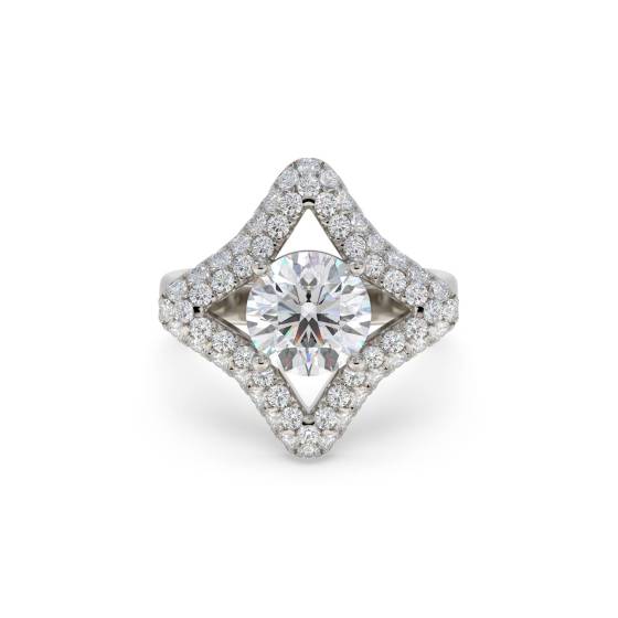 Round Diamond Designer Ring