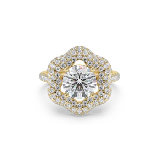 Round Diamond Designer Ring