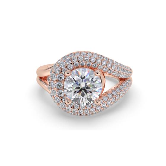 Modern Vintage Round Diamond Ring