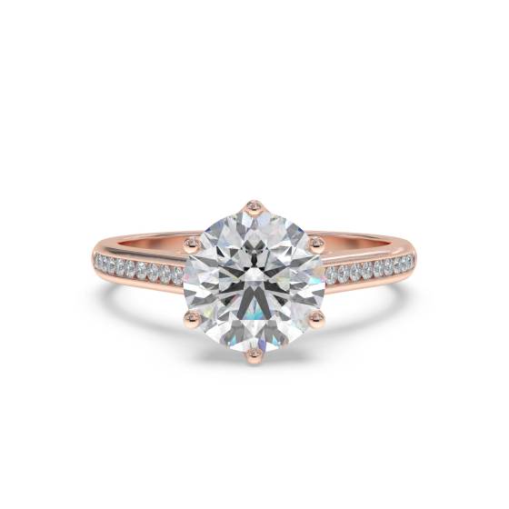 Shoulder Set Diamond Engagement Ring