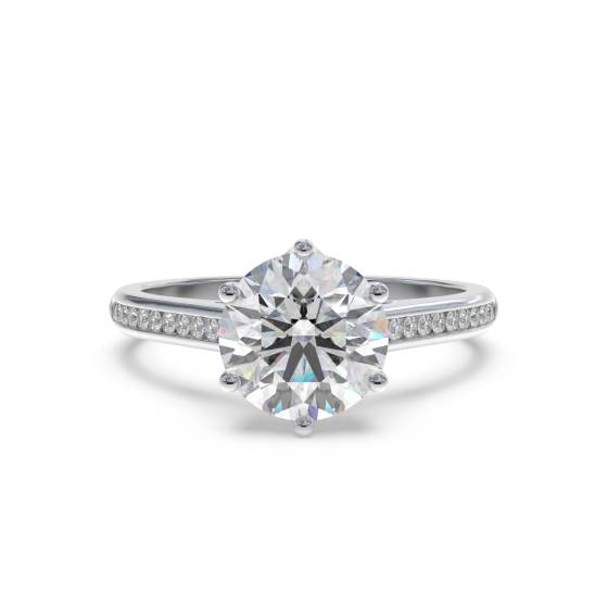 Shoulder Set Diamond Engagement Ring