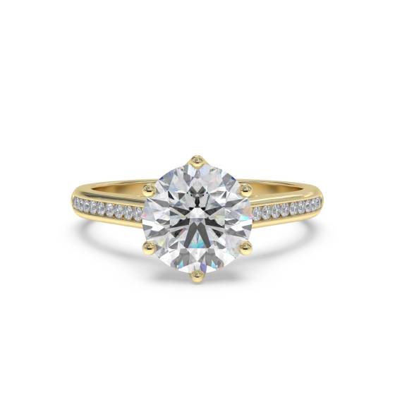 Shoulder Set Diamond Engagement Ring