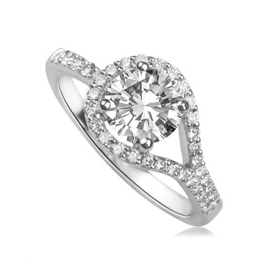 0.90ct VVS2/E Round Natural Diamond Vintage Ring