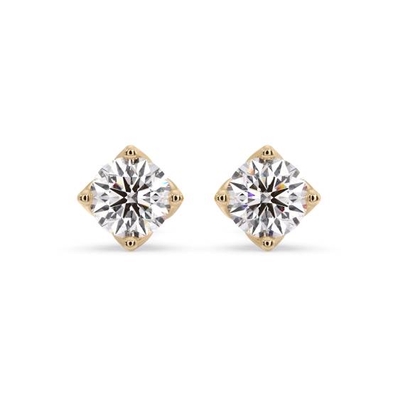 Round Diamond Stud Earrings